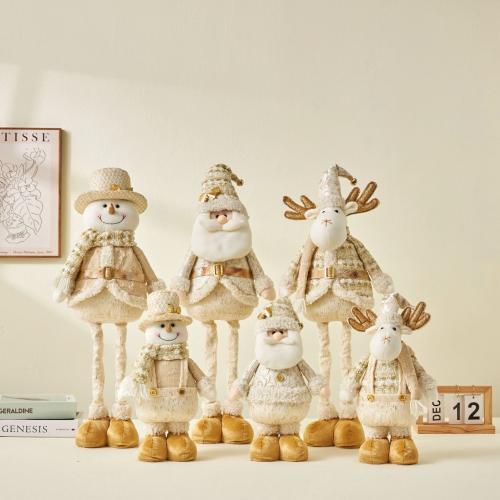 Cloth Creative Christmas Decoration beige PC