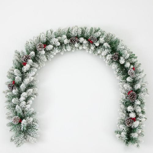 PVC Creative Christmas Decoration white and green PC