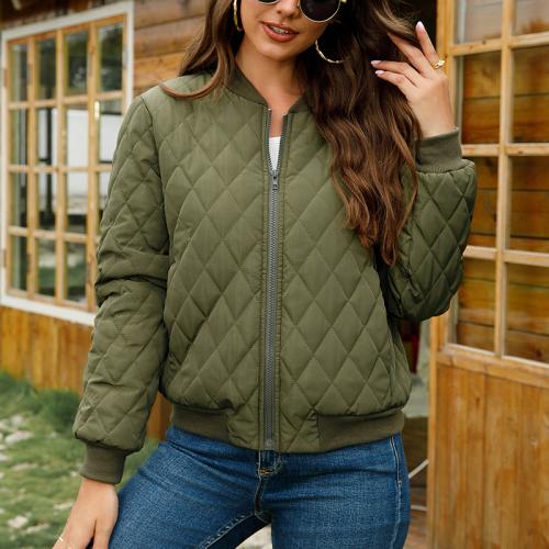 Polyester Women Parkas army green PC