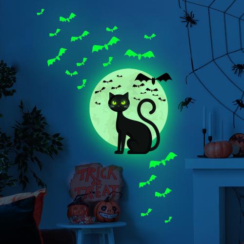 PVC Wall Stickers Halloween Design & luminated Set