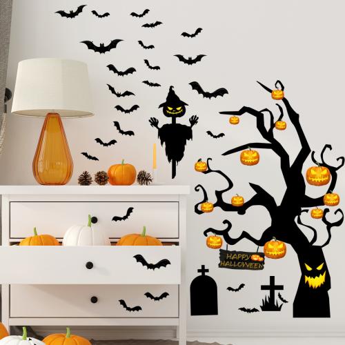 PVC Wall Stickers Halloween Design & waterproof Set