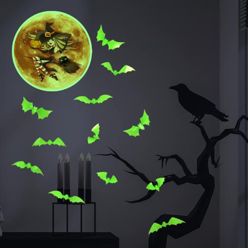 PVC Wall Stickers Halloween Design & luminated Set