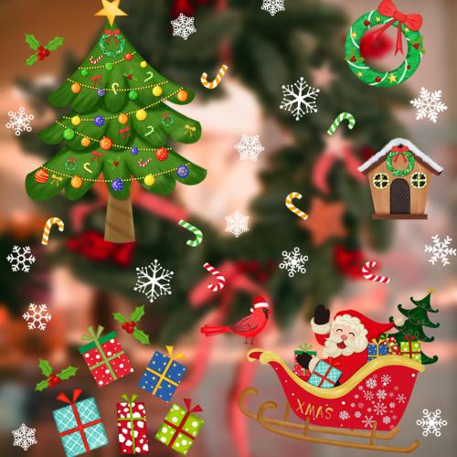 Pvc Autocollants muraux de Noël Ensemble