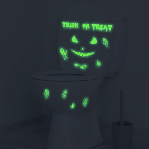 PVC Toilet Sticker Halloween Design & waterproof Set