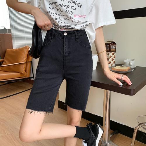 Cotton Slim & High Waist Women Capri Pants  patchwork Others PC