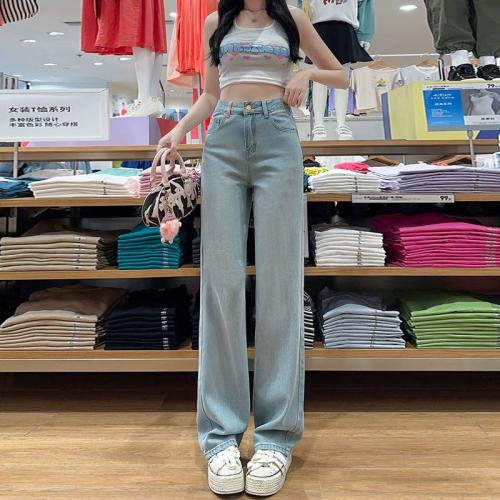 Coton Jeans femmes Patchwork bleu clair pièce