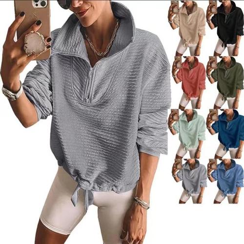 Polyester Women Sweatshirts & loose Solid PC