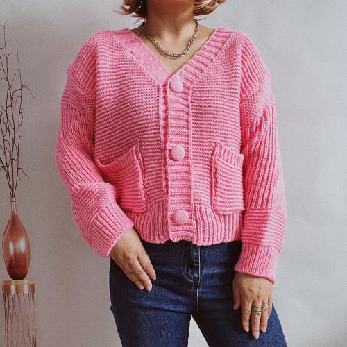 Polyester Slim Sweater Coat thermal knitted Others PC