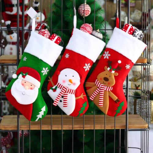 Fibre chimique Chaussettes de décoration de Noël couleur et motif différents pour le choix pièce