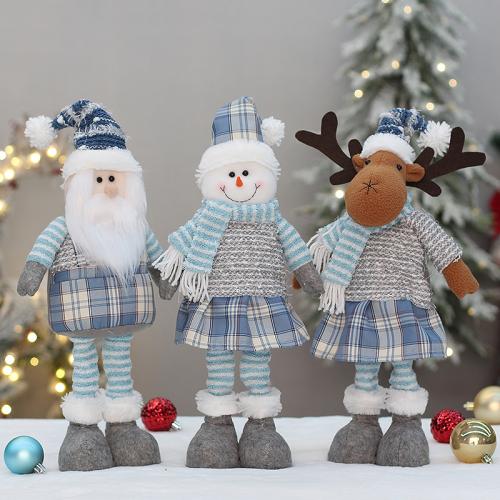 Cloth Christmas Decoration stretchable & christmas design blue PC