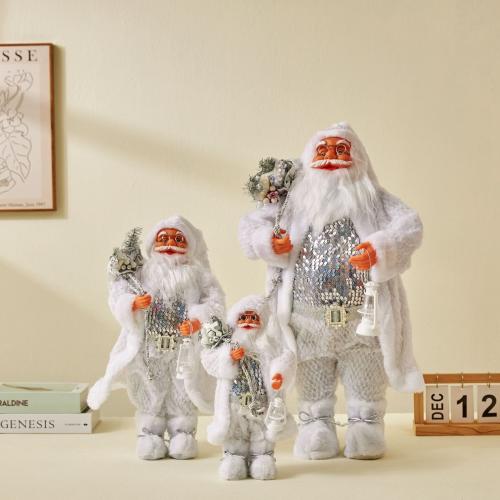 Cloth Creative Christmas Decoration white PC