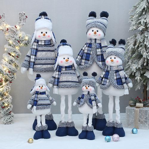 Cloth & Knitted Christmas Decoration stretchable & christmas design PP Cotton & Iron Snowman PC
