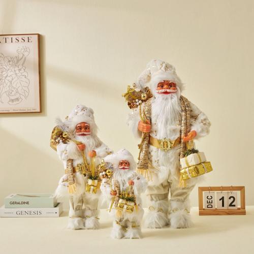 Cloth Creative Christmas Decoration white PC