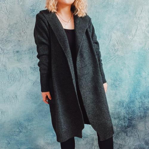 Polyester Slim & long style Sweater Coat thermal knitted Others PC