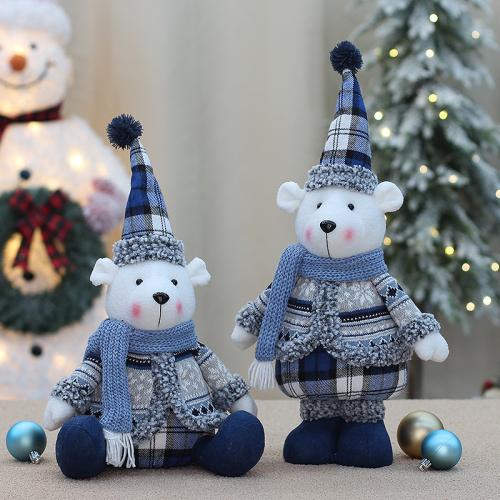 Cloth Christmas Decoration christmas design PP Cotton blue PC