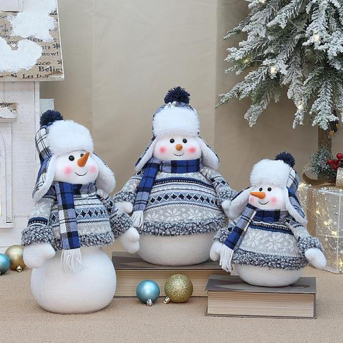 Foamed Plastics & Cloth & Knitted Christmas Decoration christmas design blue PC