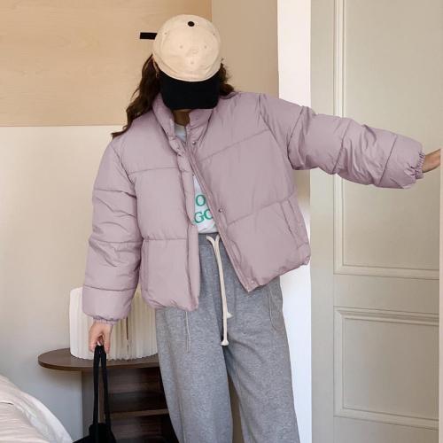 Polyester windproof Women Parkas & thermal Solid PC