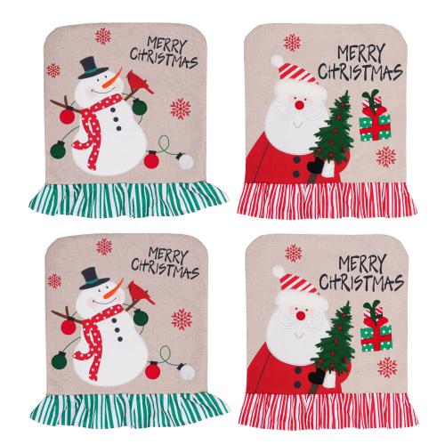 Cloth Christmas Chair Cover christmas design embroidered PC