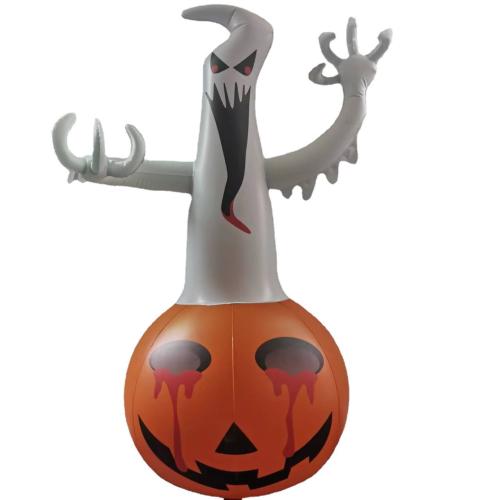 PVC Inflatable Halloween Props Halloween Design & with LED lights white PC