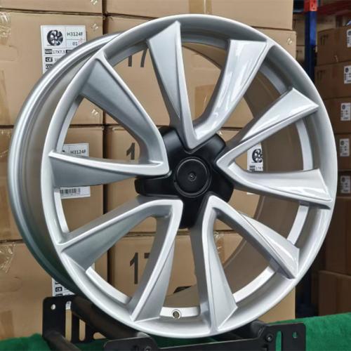 NEW 19 inch x 8.5 inch Silver Alloy Replacement Wheel Rim For Tesla Model 3 2017-2021