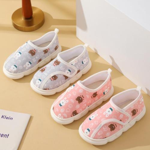Cotton Cloth & Rubber Women Confinement Shoes printed Others Pair