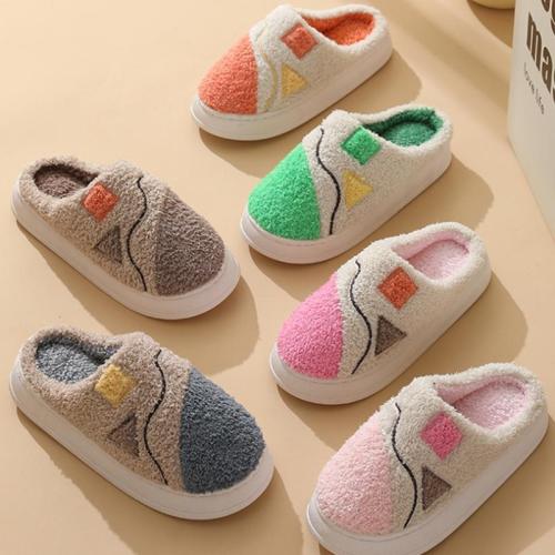 Plüsch Baumwollschuhe, Patchwork, mehr Farben zur Auswahl, Paar