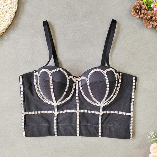 Polyester Camisole & skinny & with rhinestone PC