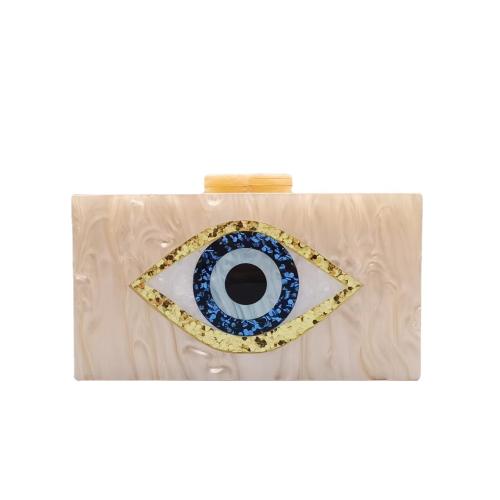 Acrylic hard-surface & Easy Matching Clutch Bag with chain eyes PC