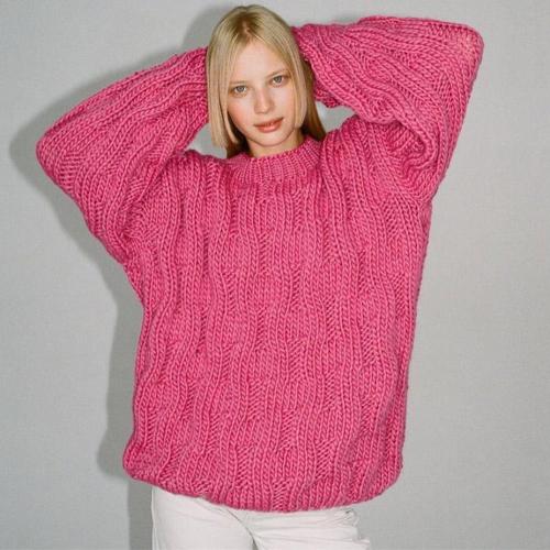 Baumwolle Frauen Pullover, Patchwork, Solide, mehr Farben zur Auswahl, Stück