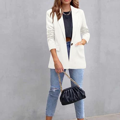 Acetate Fiber Women Suit Coat patchwork Solid PC
