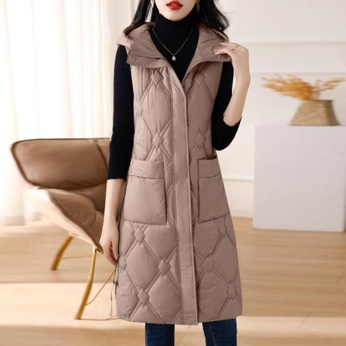 Polyester Plus Size Women Winter Vest mid-long style & slimming & thicken PC