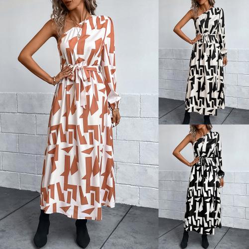 Polyester Einteiliges Kleid, Gedruckt, mehr Farben zur Auswahl, Stück