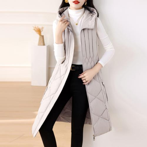 Polyester Plus Size Women Winter Vest mid-long style & slimming & thicken PC