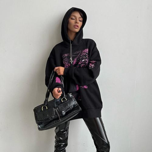 Coton Sweatshirts femmes Imprimé Autres plus de couleurs pour le choix pièce