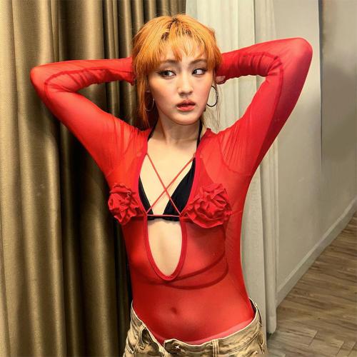 Poliestere Dámské kombinézy Patchwork Ostatní Rosso kus