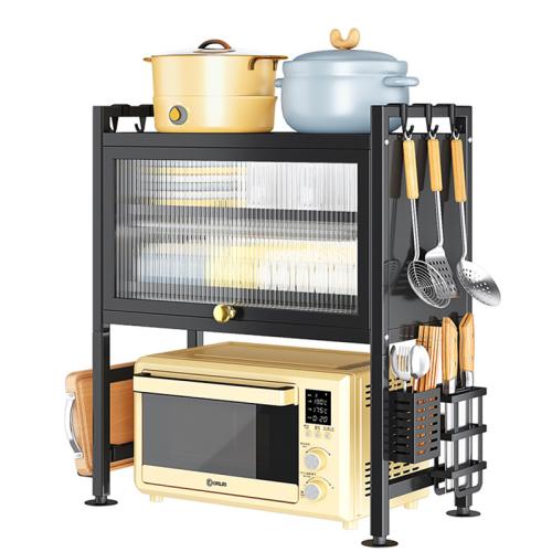 Carbon Steel Multifunction Kitchen Shelf for storage black PC