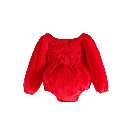 Corduroy Crawling Baby Suit christmas design patchwork PC