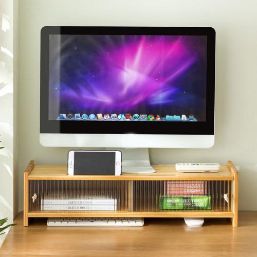 Glass & Wood Shelf for office Solid PC