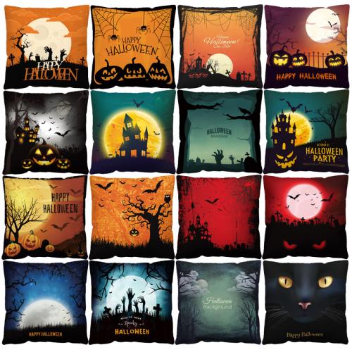 Plush Pillow Case Halloween Design & durable printed PC