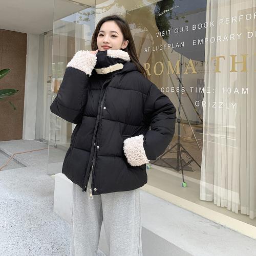 Berber Fleece & Polyester Women Parkas & thick fleece & thermal Solid PC