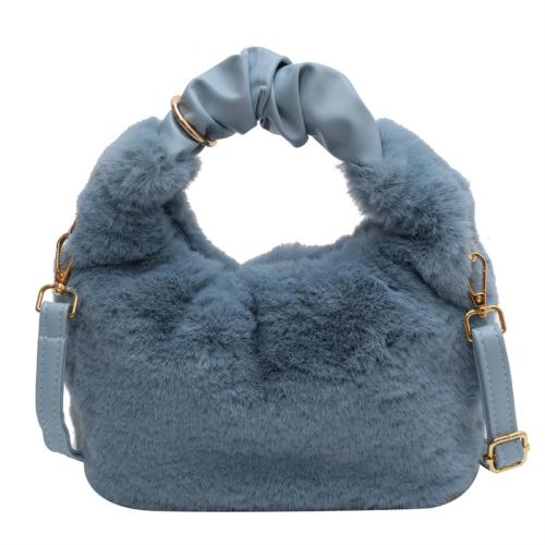 Plush Handbag soft surface & attached with hanging strap Solid PC