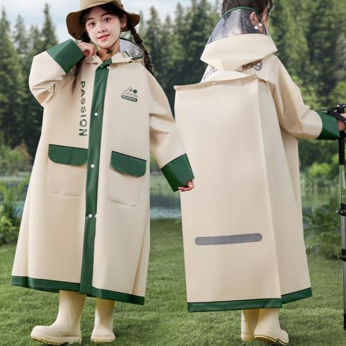 EVA Child Poncho Raincoat with bag cover & waterproof & with pocket PC
