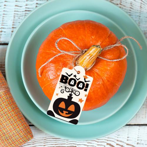 Paper Halloween Hanging Ornaments Halloween Design Hemp Rope printed Set