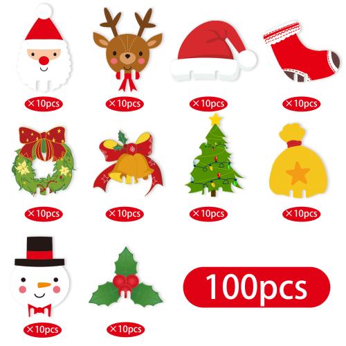 Paper Wine Glass Marker christmas design printed Set