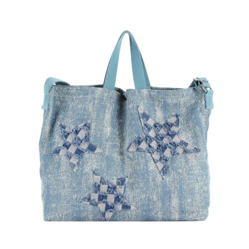 Canvas Tote Bag Handbag large capacity & soft surface star pattern PC