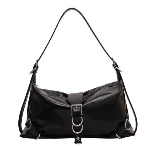 PU Leather Shoulder Bag large capacity & soft surface Solid PC