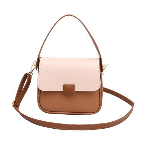 PU Leather Box Bag Handbag soft surface & attached with hanging strap Solid PC