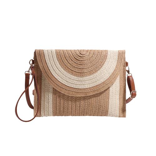Straw Shoulder Bag soft surface & attached with hanging strap PC