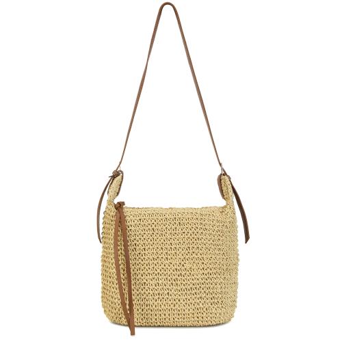 Paper Rope Easy Matching Woven Shoulder Bag large capacity PC