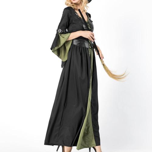 Polyester Women Halloween Cosplay Costume Halloween Design hat & skirt black : PC